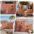 thumbnail image 5 of Coral Red Sunshine Sunflower Outdoor Waterproof Pillow Covers, Pastoral Bees Farmhouse Floral Decorative Rectangle Throw Pillowcase Sofa Cushion Sham for Patio/Couch/Chair, 20"x12" 2 Pack, 5 of 8