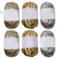 thumbnail image 4 of RUISINERY Metallic T-Shirt Yarn 100g/Roll Fabric Knitting Yarn for Knitting Crochet Basket Bags Home Decoration 87.48Yard Total, 4 of 7