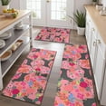 thumbnail image 2 of Chihuahua and Flower Florals Kitchen Rugs Sets Of 3,Kitchen Runner Rugs Non Skid Washable,Decorative Kitchen Floor Mats for Kitchen,Sink,Laundry,17"x30"+ 17"x47" + 17"x59", 2 of 6
