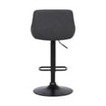 thumbnail image 5 of Armen Living Tabouret de Bar Moderne en Faux Cuir Réglable Noir et Gris, 5 of 5