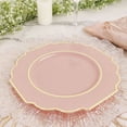 Efavormart 10 Pack 8" Blush/Rose Gold Hard Plastic Dessert Appetizer