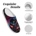 thumbnail image 5 of Lsque Artistic Colorful Bird Pattern Womens Comfort Cotton on Scuff With Memory Foam and Anti-skid Sole Slipper-37/38, 5 of 7