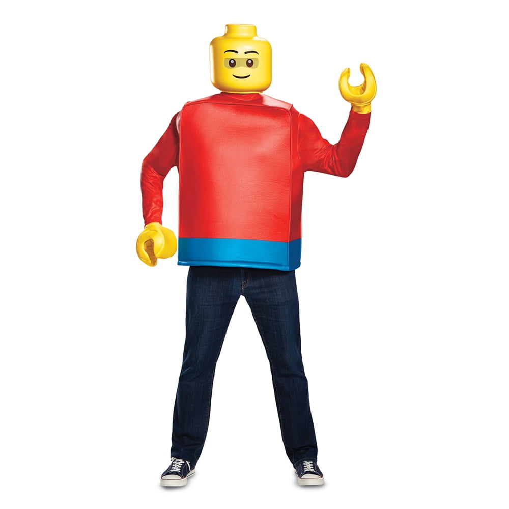 alkohol Tick bestikke Lego Iconic Lego Guy Full Head Adult Mask Halloween Costume Accessory -  Walmart.com