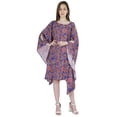 thumbnail image 4 of Moomaya Printed Cold Shoulder Kaftan Cover Up For Women Sundress Caftan Dress, 4 of 7