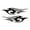 Black, variant on Tribal Flames Athena Design Magnet