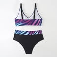 thumbnail image 2 of Youyipin womens fashion High Waisted Bikini Sets Tummy Control Swimsuits 2025 Two Piece Bathing Suits Color Block Halter Swim Suits vacation outfits for women, 2 of 6