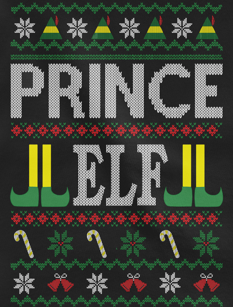 Tstars Boys Ugly Christmas Prince Elf Family Kids Christmas Gift Funny Humor Holiday Shirts Xmas Party Christmas Gifts for Boy Toddler Kids Long Sleeve T Shirt. - image 2 of 3