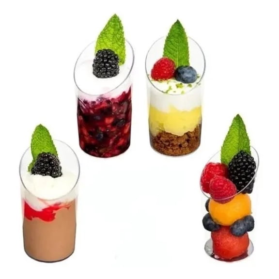 Mini Vasitos Trunco Ideal para todo tipo de postres Exquisite Table Vasito Trunco 30 Pz