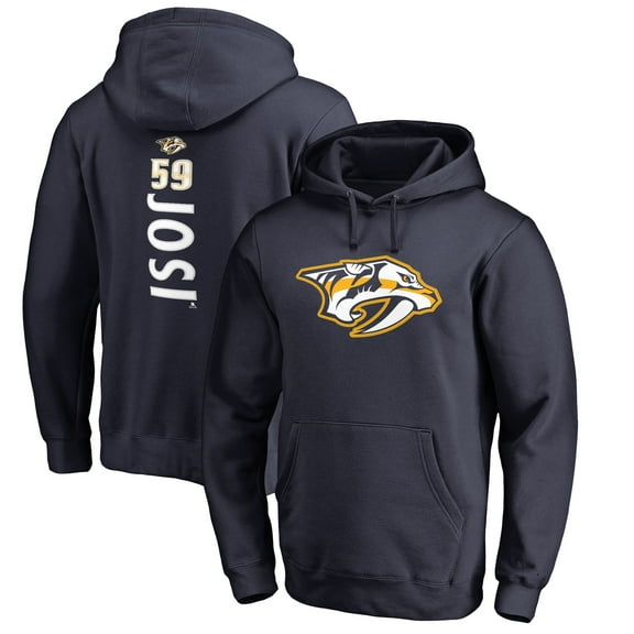 Men's Roman Josi Navy Nashville Predators Backer Name & Number Pullover Hoodie