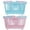 Pink Skyblue, variant on Pungan Storage Basket 2 Mini Toy w/ Handles for Kids Pretend Play & Storage - Blue & Pink,6.3"X5.12"X3.15"