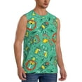 thumbnail image 2 of JUNZAN Funny Animals in Jungle Men's Sleeveless T Shirts,Sleeveless Muscle Shirts,Sizes S-3XL, 2 of 8