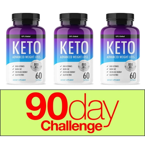 QFL Keto BHB 90 Day Challenge(3 BOTTLES 180 CAPSULES