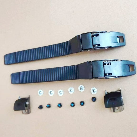 2 Sets Inline Skate Strap Buckle with Clamp Screws Nut Replacement