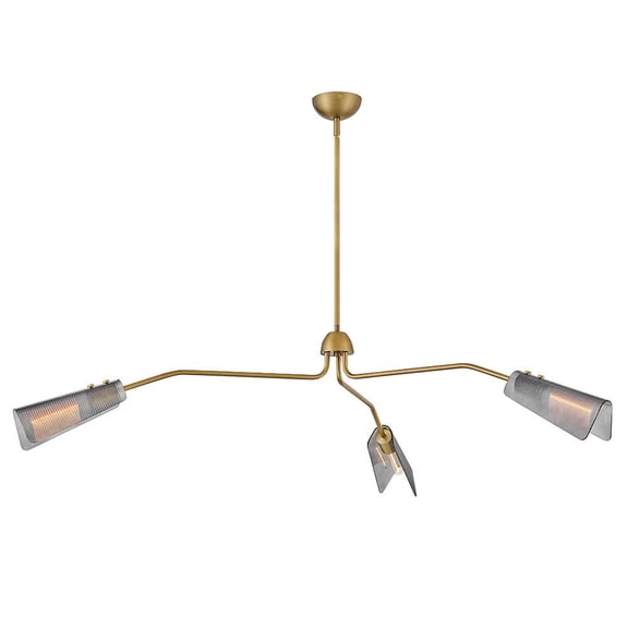 48303LCB Hinkley Lighting Altman - 30W 3 LED Extra Large Low Profile Chandelier-11.5 Inch Tall and 60 Inch Wide-Lacquered Brass Finish