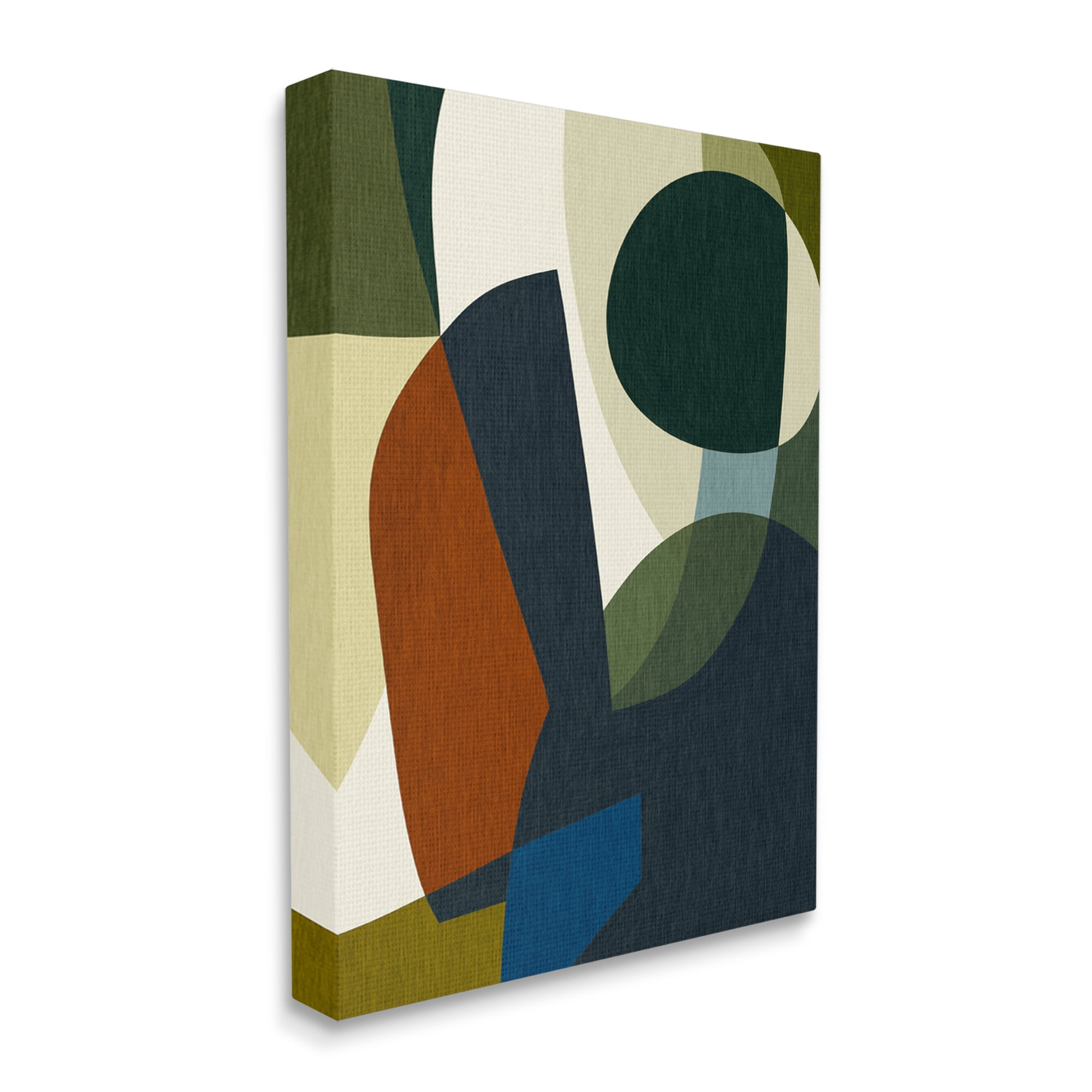 Stupell Industries Dark Geometric Pattern Abstract Painting Gallery Wrapped Canvas Art Print Wall Art, 36 x 48