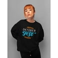 thumbnail image 2 of Oktoberfest Blue Lettering Sweatshirt Women -Image by Shutterstock, Female 4X-Large, 2 of 4