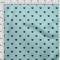 thumbnail image 4 of oneOone Viscose Jersey Light Blue Fabric Hearts Sewing Material Print Fabric By The Yard 60 Inch Wide, 4 of 7