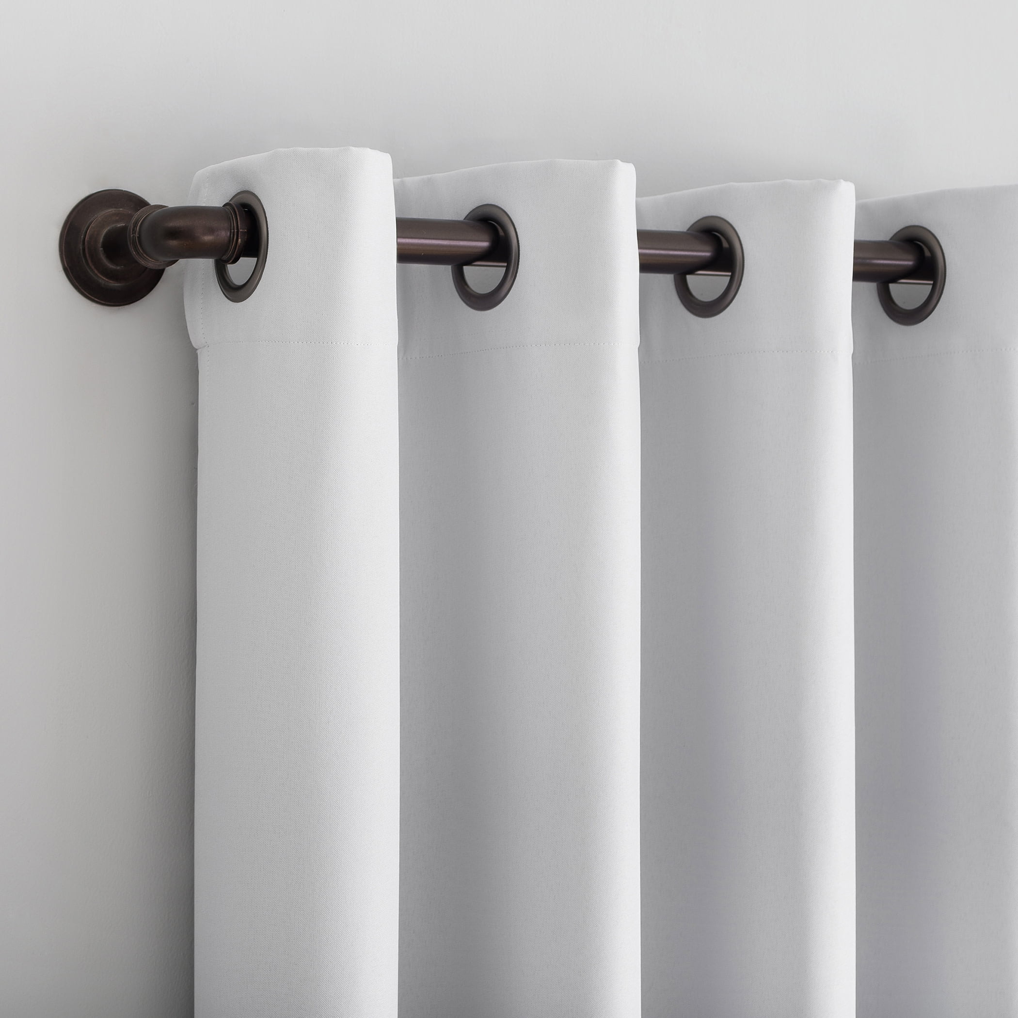 Sun Zero Tyrell Tonal Texture Draft Shield Fleece Insulated 100% Blackout Grommet Curtain Panel In Dove White, 50"X84", Dove White