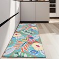 thumbnail image 4 of Green Pioneer Flower and Leaf Kitchen Rug Mat,Kitchen Runner Rugs Non Skid Washable,Decorative Kitchen Floor Mats for Kitchen,Sink,Laundry,17"X47", 4 of 5