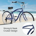 thumbnail image 4 of Lilypelle Beach Cruiser Bicycle, 7 Speed Bike with 24" 26" Wheel Fits Rider: 4'11"-6'2", Step Through Bikes for Commuting, Unisex, 4 of 10