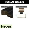 thumbnail image 6 of Homacer 5-in-1 Design 42'' W x 80'' H x 1-3/8'' D Solid Wood Barn Door, Finished and Unassembled, with Pre-drilled Holes for Easy Assemble and Pre-routed Groove, Interior Only (Black), 6 of 8