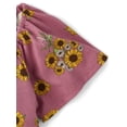 thumbnail image 2 of The Children's Place Girls Short Sleeve Print Tiered Flutter Dress, Sizes XS-XXL, 2 of 3