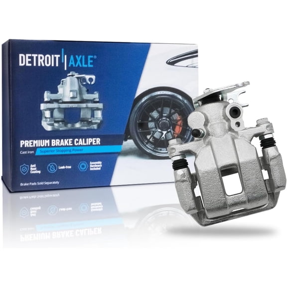 Detroit Axle - Rear Left Brake Caliper for 2013 2014 2015 2016 2017 Honda Accord [Casting #10 CLP], Driver Side Disc Brake Caliper with Bracket Replacement
