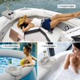 thumbnail image 5 of Hot Tub Table Tray, Foldable Hot Tub Side Table, TPU Material Side Table Tray with 2 Cup Holders, Keep Snacks-Drinks Handy and Dry, Fits Inflatable Spa/Pool/Bathtub Hot Tub Accessories, Beige, 5 of 8