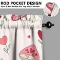 thumbnail image 2 of Mushroom (27) Kitchen Curtains - Vintage Tier Curtains for Bathroom Living RV Rod Pocket Window Drapes 36 Inch 2 Panels Set 28"x36" Window Treatment Tiers, 2 of 4