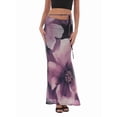 thumbnail image 3 of Womens Floral Mesh Maxi Skirt Elastic High Waisted Boho Elegant Mermaid Long Skirts for Women S, 3 of 9