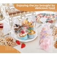 thumbnail image 4 of 100 pcs Cellophane Treat Bags,Clear Plastic Goodie Bags with Twist Ties for Treat Candy Snacks Cookies Dessert Bakery Gift Wrapping,6x10 inch,100 pack, 4 of 8