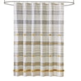 thumbnail image 6 of JERFIT 72x72 Inch Gray and Yellow Cotton Shower Curtain with Tassel Trim, Machine Washable Bathroom Decor with Pom Poms, 12 Holes, Water Resistant, 6 of 8