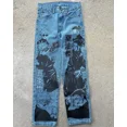 thumbnail image 1 of Pantalones de chándal con bordado de mariposa para hombre y mujer, pantalón informal a rayas con cordón, Color verde oliva, 1:1,, 1 of 5