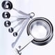 thumbnail image 5 of Cuchara medidora de acero inoxidable de 6 piezas, práctica cuchara medidora para hornear, para cocina casera con 5 tazas medidoras., 5 of 7