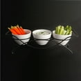 thumbnail image 4 of Gibson Elite Gracious Dining 4-Piece Serving Set with Metal Rack in White, 4 of 5