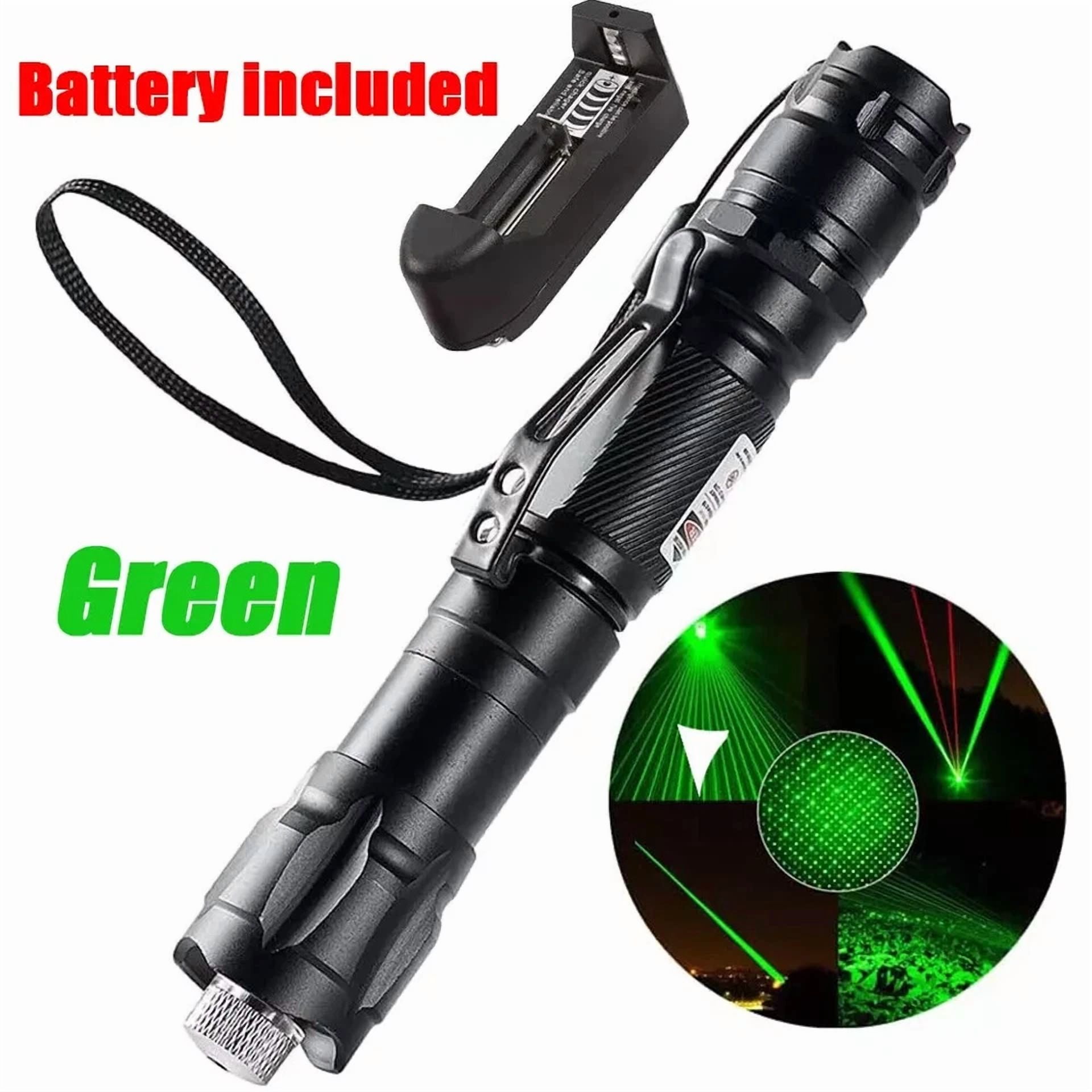 CIRCLE- 6000Miles Green Laser Pointer Star Visible Beam Light Rechargeable Lazer Pen
