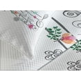 thumbnail image 4 of Ambesonne Music Quilted Bedspread Set 3 Pcs, Old Gramophone Player, Queen Size, Grey Black White, 4 of 5