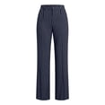 thumbnail image 4 of sdhkgrrt Women's High Waisted Wide Leg Trousers with Pockets Striped Business Casual Dressy Pants Lounge Office Wear Loose Palazzo Pant Fall Fashion Outfits, Dark Blue L, 4 of 6