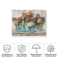 thumbnail image 2 of Carol Rowan 'Hydrangeas In Glass Jars White Wood' Outdoor Canvas 35x22, 2 of 5
