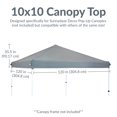 thumbnail image 4 of Sunnydaze Standard Pop-Up Canopy Shade - 10' x 10' - Gray, 4 of 6