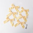thumbnail image 3 of Torqee 6 Pack Light Yellow Velvet Christmas Bows,Handmade Holiday Wreath Decorations for Gift Wrapping, 3 of 3
