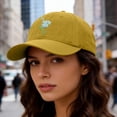 thumbnail image 3 of Women's Embroidered Baseball Cap, Adjustable Sun Hat for Men and Women, Floral Design Breathable Trucker Hat for Daily Wear, Outdoor Activities, Sun Protection and Casual Style-Yellow, 3 of 4