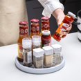 thumbnail image 2 of fuzhong-2 Pack Non Skid Lazy Susan Turntable Display Stand, Cabinet Turntable Kitchen Organizer, Rotating Spice Rack Spinning Organizer for Cabinet, Pantry, Refrigerator, Countertop(White 10-inch), 2 of 4