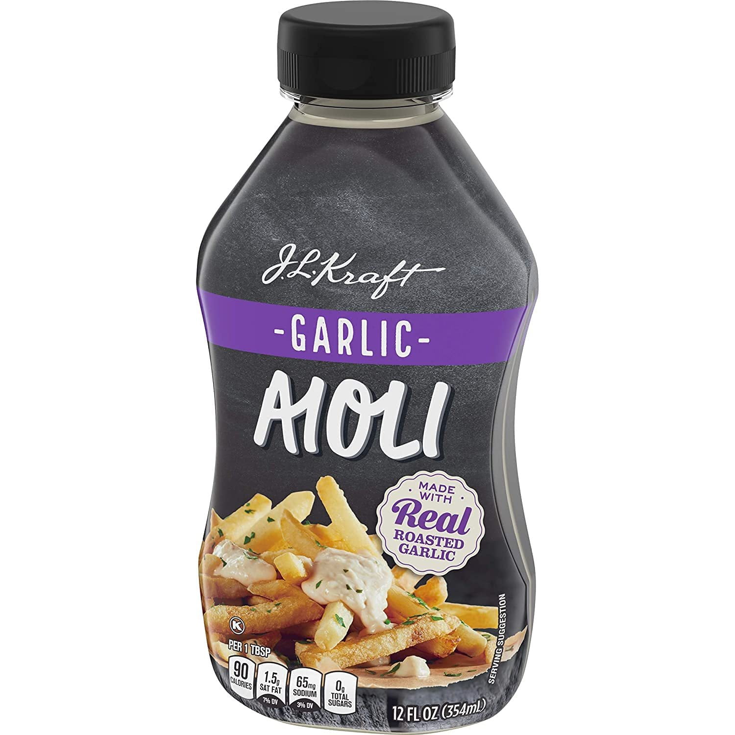 Kraft Mayo Garlic Aioli, 12 fl oz Bottle - Pack of 2