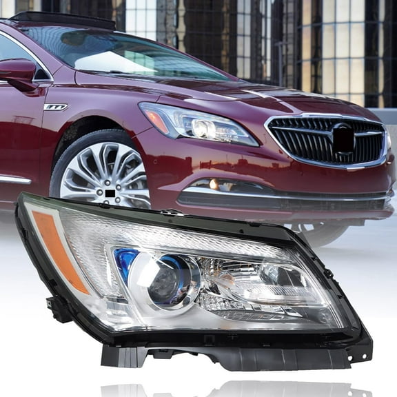 SEBLAFF Headlights Front Head Lamps Replacement for 2014 2015 2016 Buick LaCrosse Halogen LED Projector Headlight Assembly Passenger Side