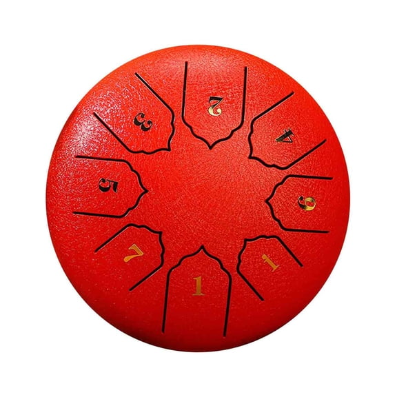 Steel Tongue Drum 8 Inch Mini, Mental Health Gifts Handpan, 6-Note Buddha Stones Drum for Kids Adults Yoga Zen Education Entertainment
