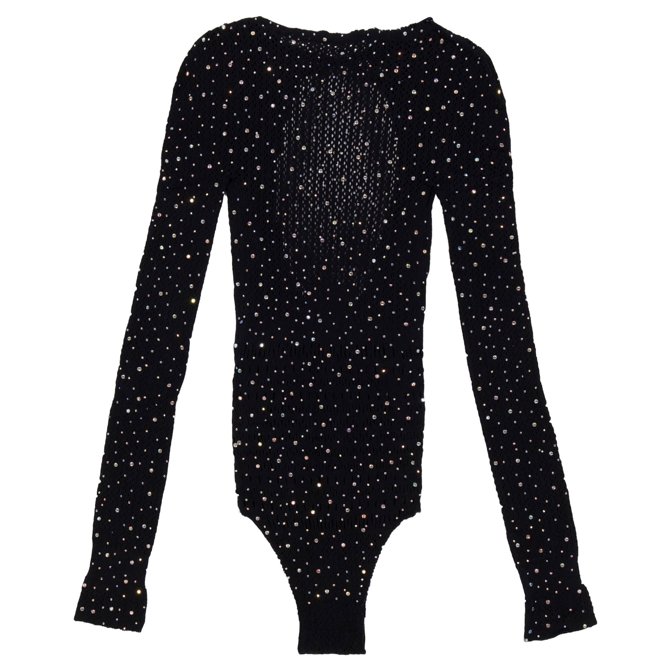 Fishnet Bodysuit Costume Accessory for Adults, Black, S/M, Halloween by Way To Celebrate