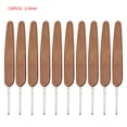 thumbnail image 1 of Ganchos de ganchillo, mango de bambú, agujas de coser, herramientas de bordado, una sola cabeza, 2,0 mm 10 Piezas Eigraketly HA006418-07, 1 of 6