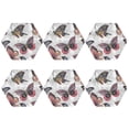 thumbnail image 2 of Balery 6 Pcs Vintage Butterfliesleather Coasters Set, Drink Table Cup Coasters For Living Room Kitchen Coffee Decor, 2 of 9