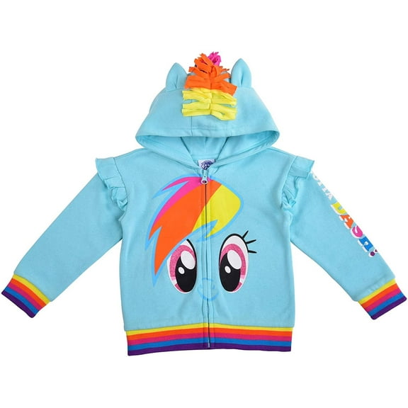 My Little Pony Rainbow Dash Girls Single Roleplay Hoodie, 4-6X